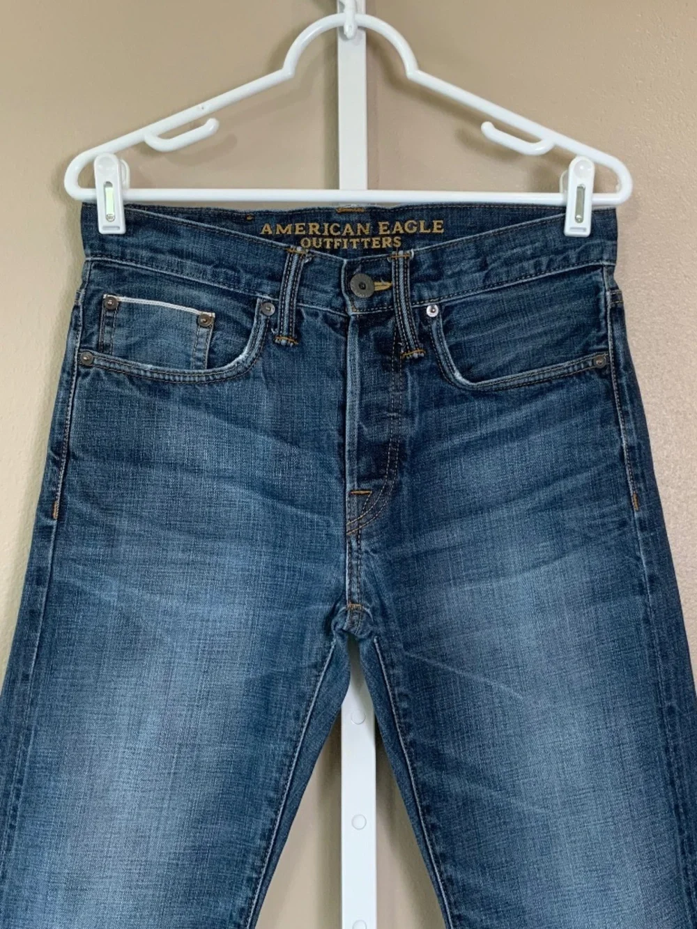 American Eagle Original Taper Distressed Jeans